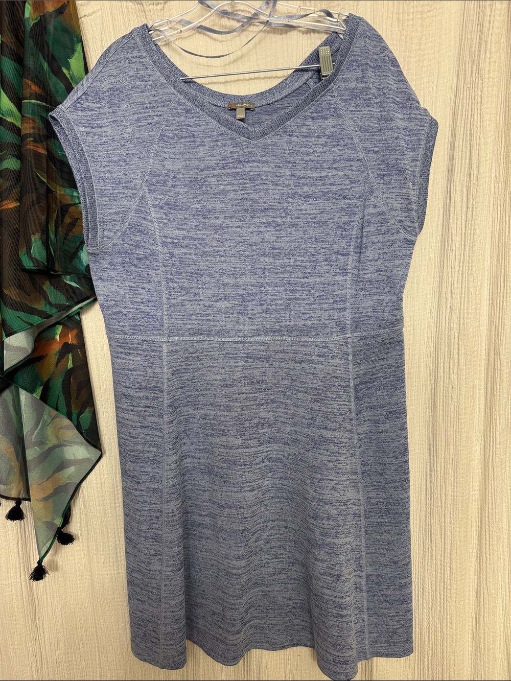 Talbots Blue Heather V-Neck Women's Dress